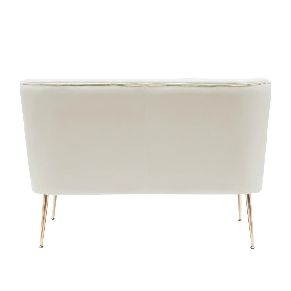 46" Wide Ivory Velvet Upholstered Love Seat Sofa Y189783