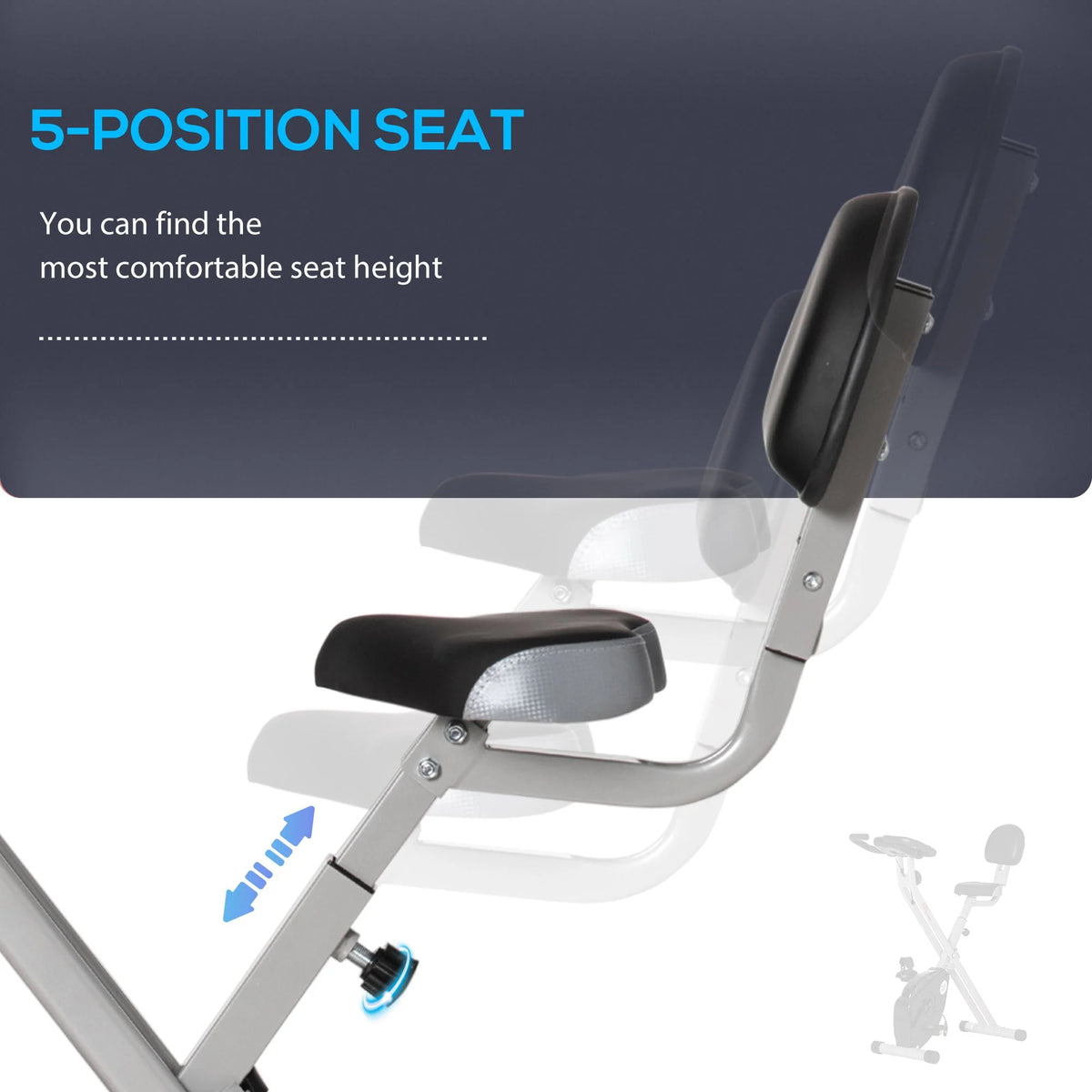 Folding Upright Stationary Indoor Bike with 8 Levels of Magnetic Resistance L143924