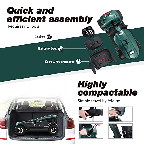 4-Wheel Folding Mobility Scooter with Head Light V51808