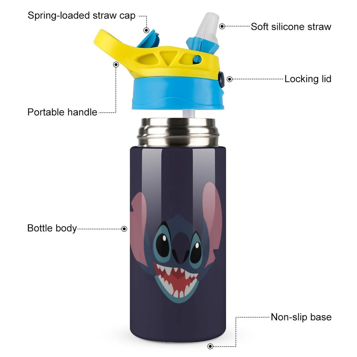 Vacuum Insulated Stainless Steel Water Bottle with Straw Z454441