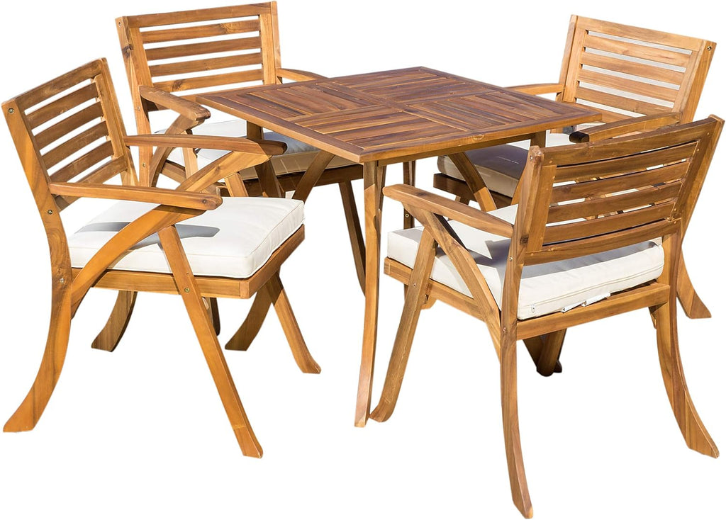 5-Pcs Acacia Wood Dining Set H2941