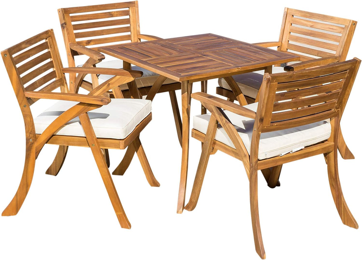 5-Pcs Acacia Wood Dining Set H2941
