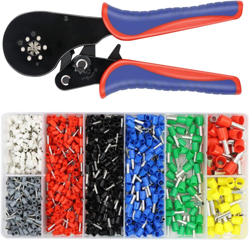 Ferrule Crimping Tool Kit with 1200PCS Terminals, 30-5 AWG, Pack of 2 E861