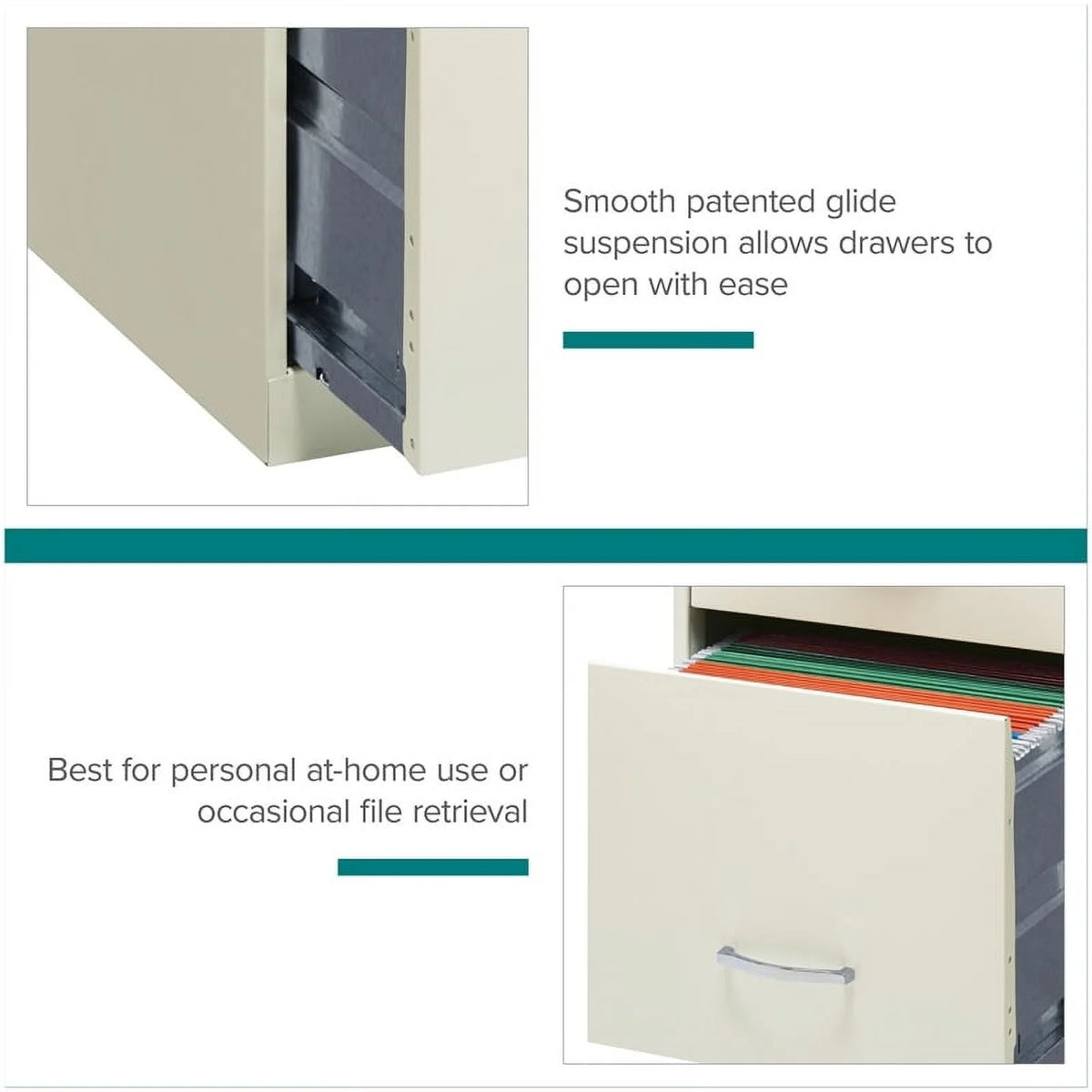 White 3 Drawer Metal File Cabinet with Lock T255