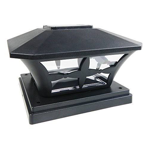 Black 4 Pack Solar LED Post Cap Light O671867