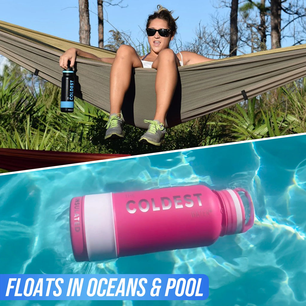 21 oz Flamingo Pink Stainless Steel Triple Walled Water Bottle F369587