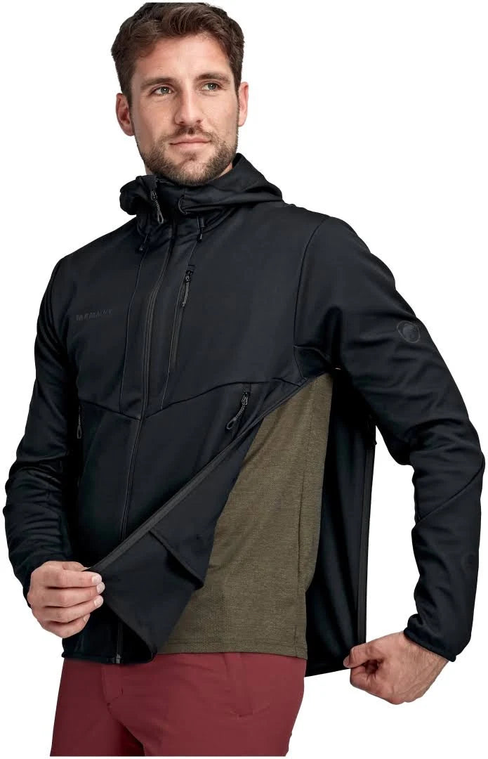 Black Hooded Softshell Jacket K6690