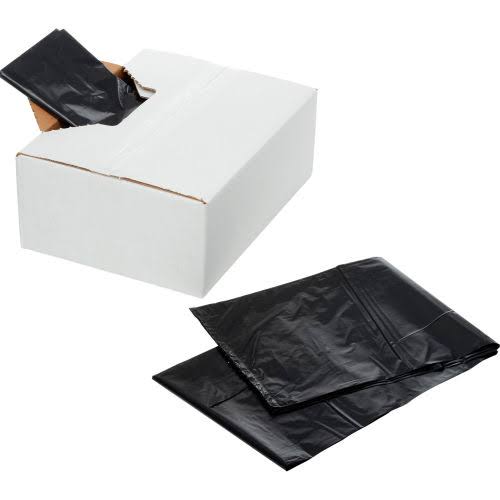 Medium Duty Black Trash Bags 45-55 Gal 0.8 Mil 200 per Case C3027