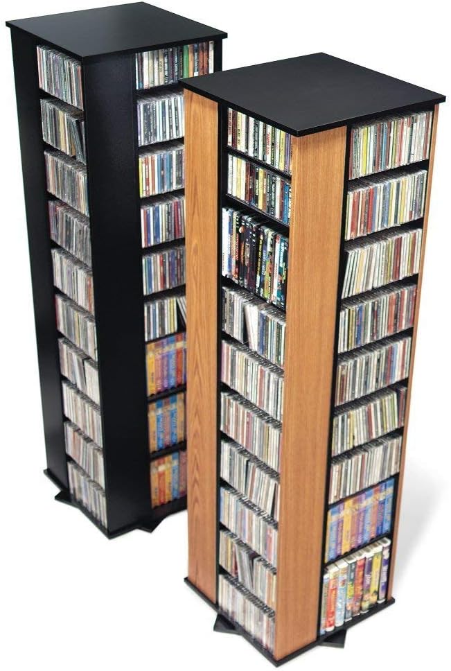 Black Spinning Tower Storage Cabinet F6448