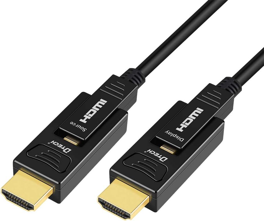 50-Meter Fiber Optic HDMI Cable 4K 60Hz 18Gbps Black J554