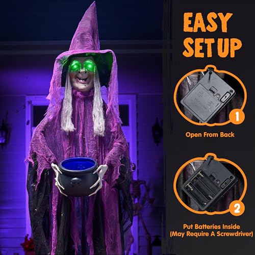 Life Size Animated Witch with Cane K352