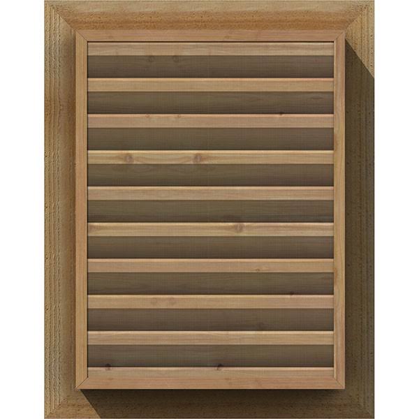 Unfinished Functional Rough Vertical Gable Vent J788