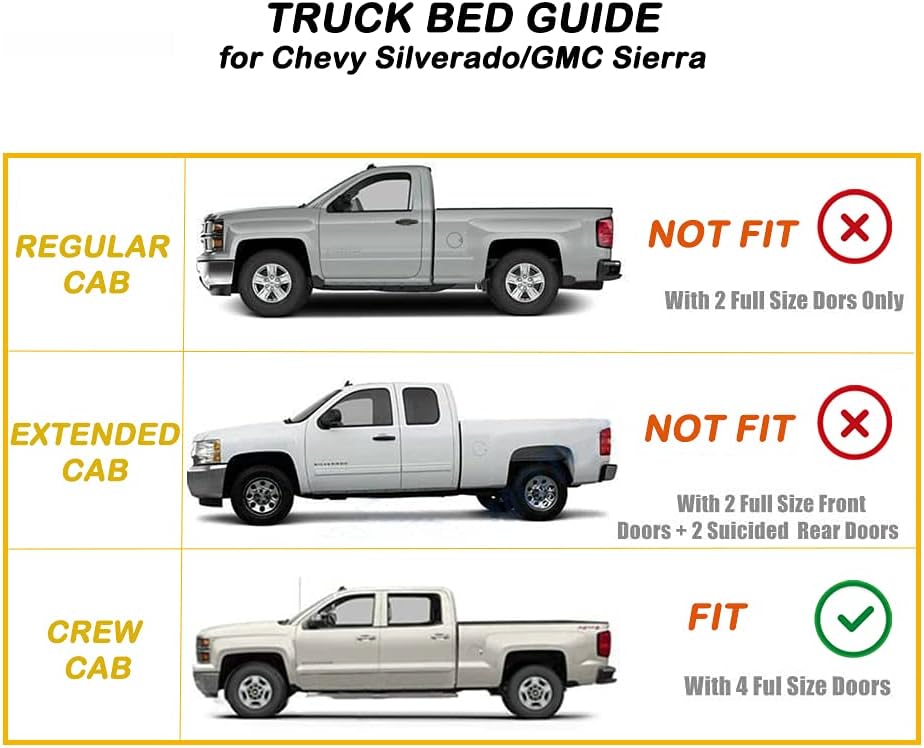 Window Visor Compatible With 2001-2006 Chevy Silverado GMC Sierra Crew Cab, Slim Style Acrylic Smoke Tinted 4PCS Sun Rain Shade Guard Wind Vent Air Deflector by IKON MOTORSPORTS, 2002 2003 2004 2005 Pack of 2 K20389