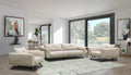 Cream 3-pc Fabric Sofa and 2 Chairs Set E598