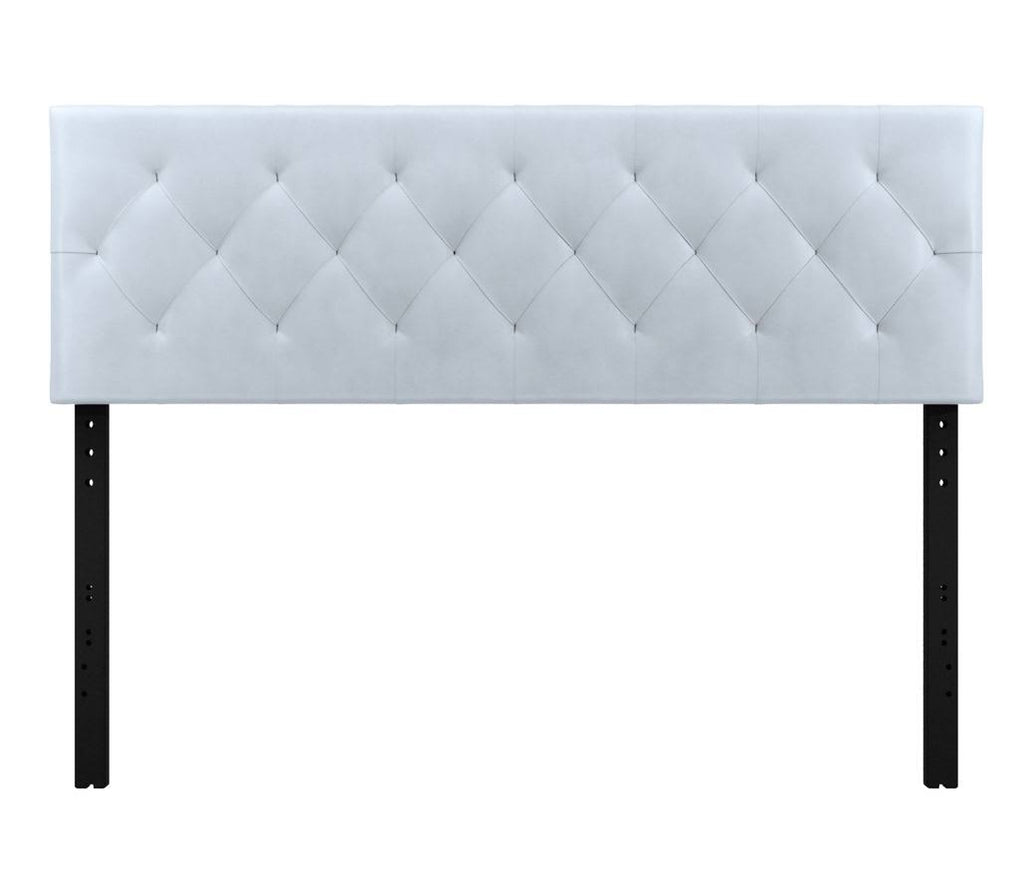 White Faux Leather Queen Headboard G710400