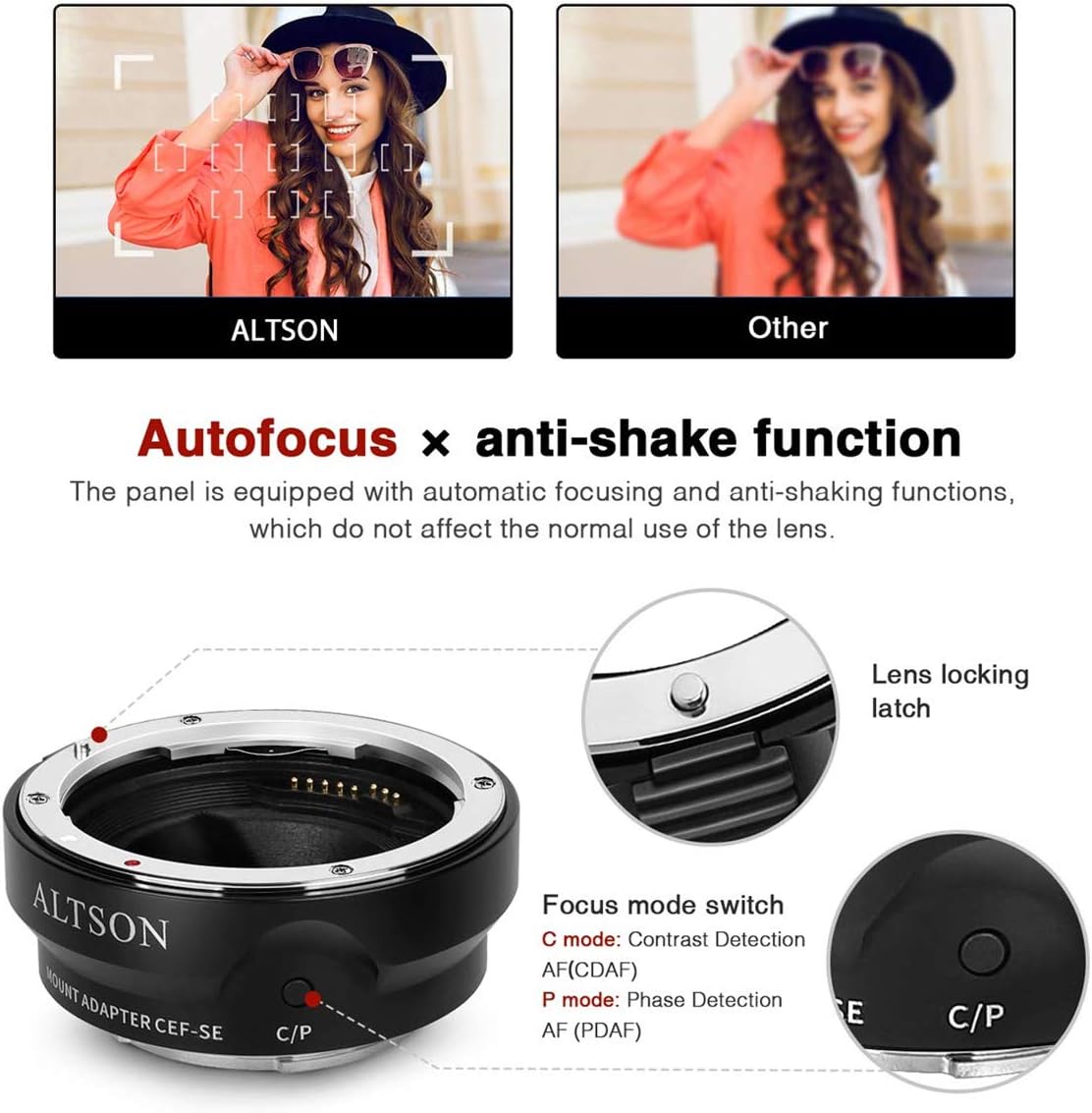 Auto-Focus Lens Adapter Mount Converter Pack of 2 W69810