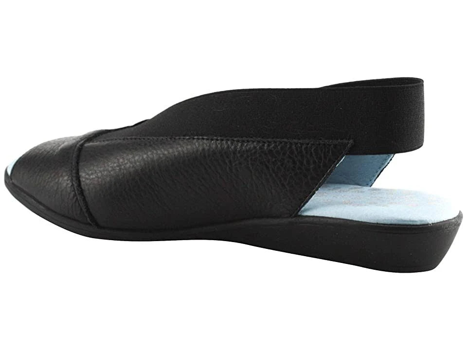 Black Leather Flat K21030