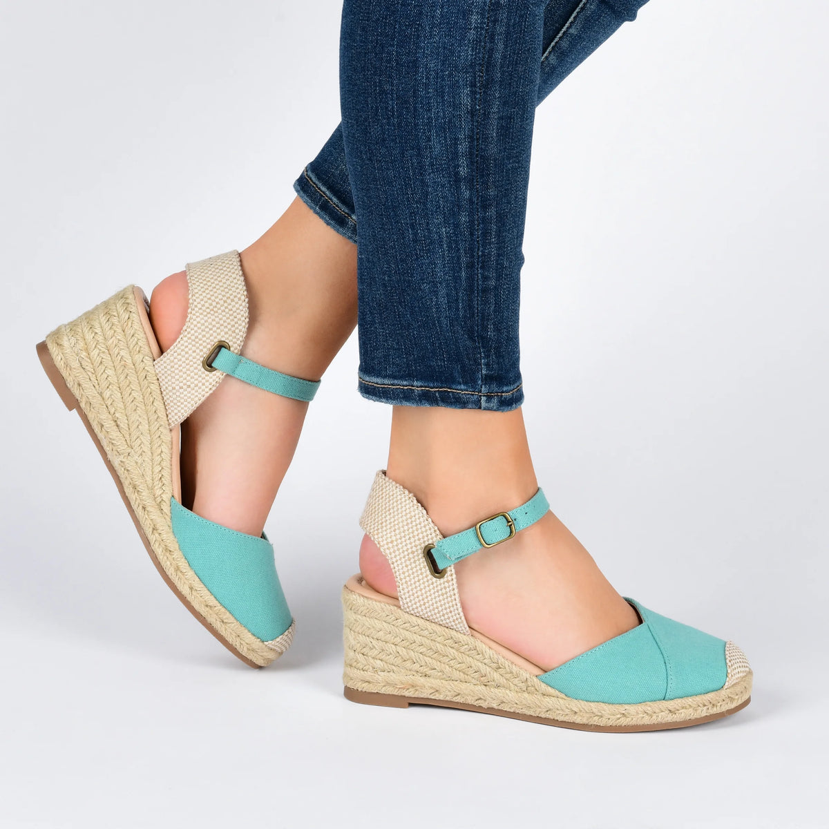 Wide Width Wedge Heel Espadrille Sandals U919
