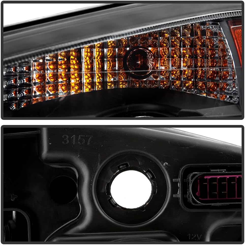 Black Housing Projector Headlight Headlamps Pair Set Y940196