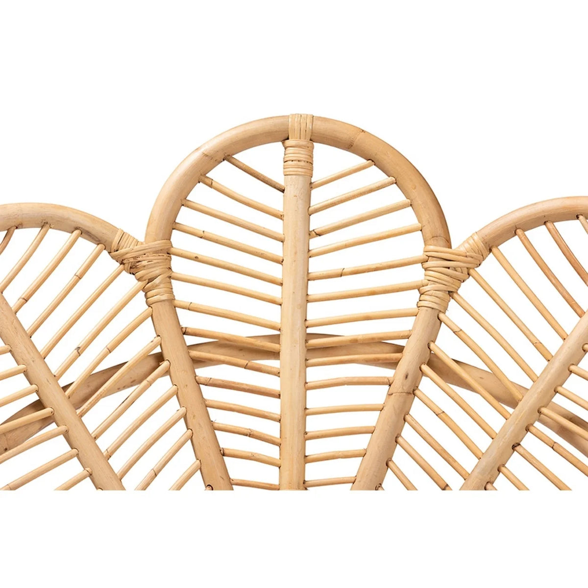 Natural Brown Rattan and Black Metal Accent Chair N6790