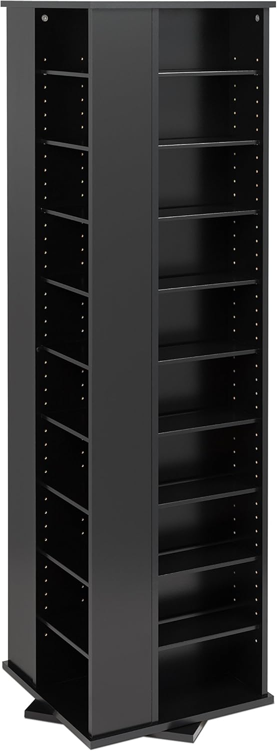 Black Spinning Tower Storage Cabinet F6448