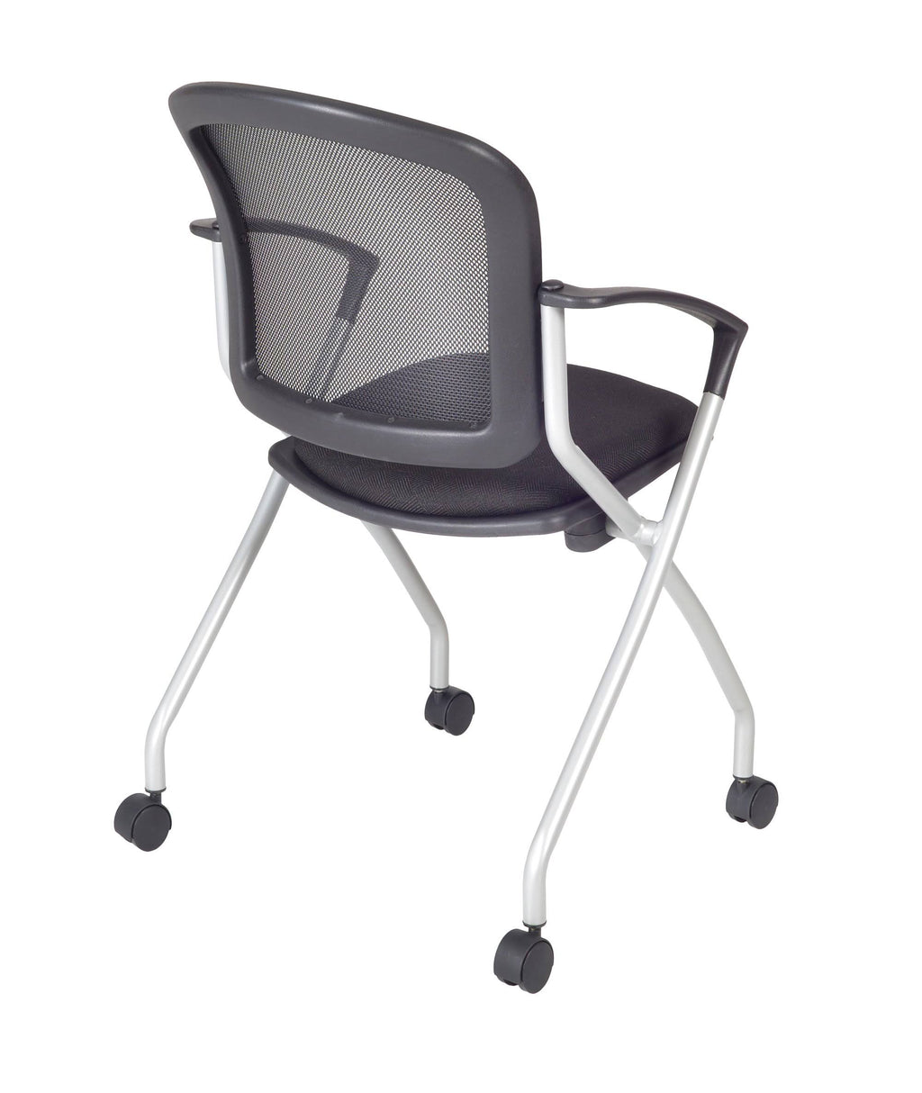 Maple Mobile Training Table with 2 Black Cadence Chairs U93470