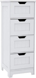 White Freestanding Storage Cabinet with 4 Drawers F3323
