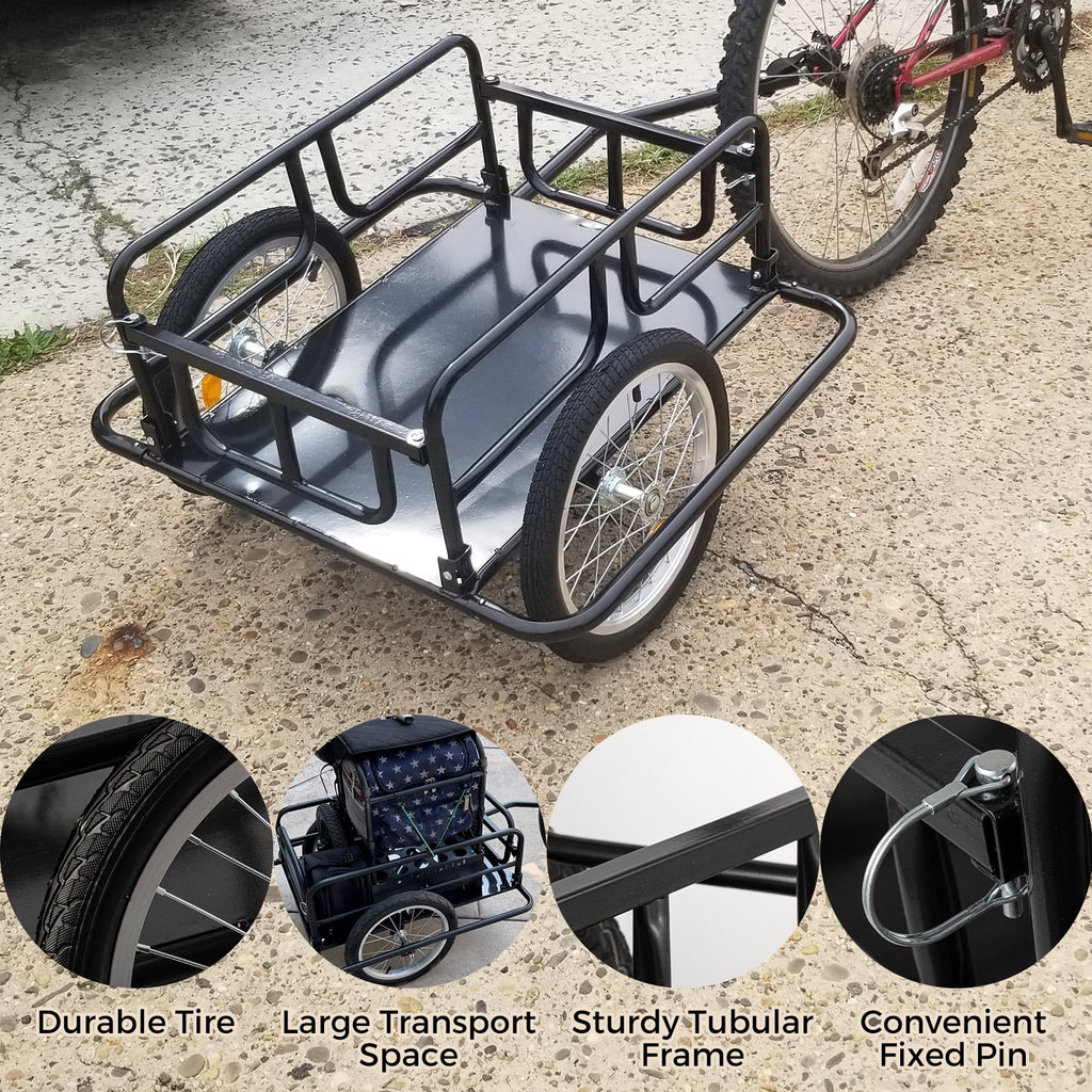 Foldable Bike Cargo Trailer with 16'' Wheels I7417