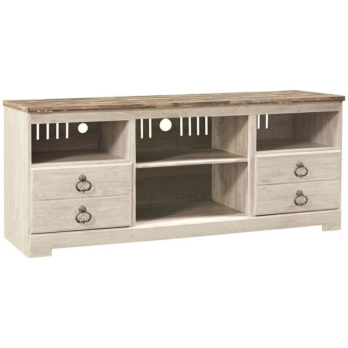 Whitewash Wood TV Stand S323650