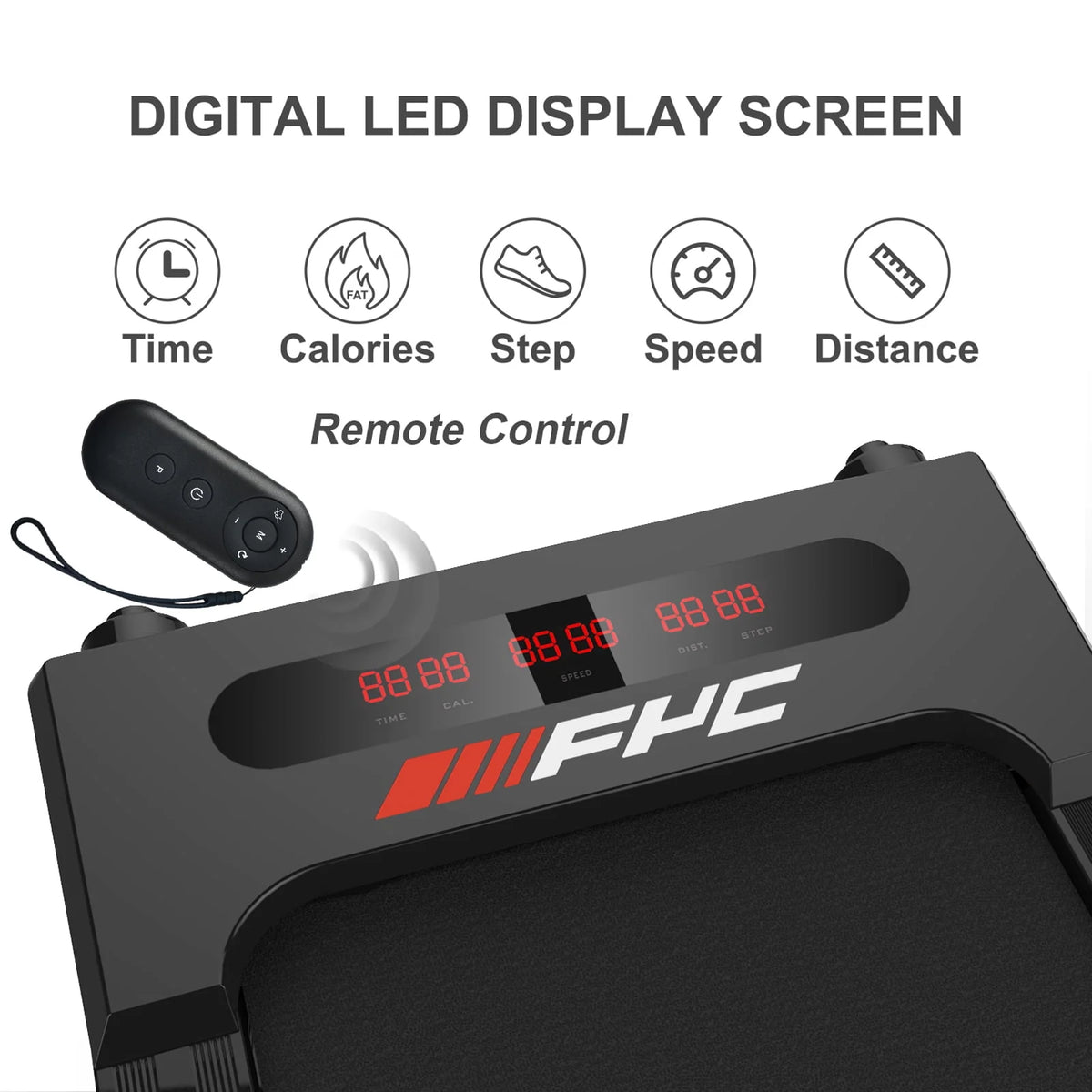 2.5HP Folding Treadmill with Remote Control & LED Display L709