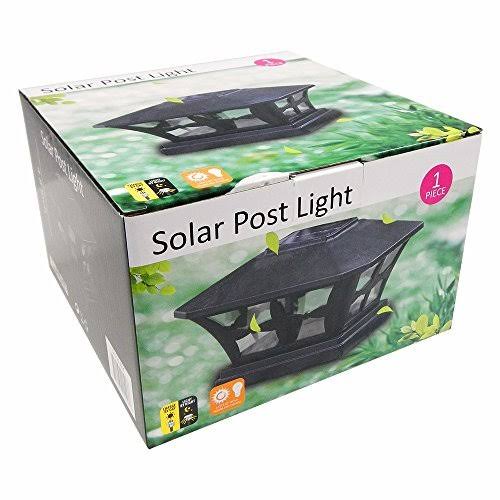 Black 4 Pack Solar LED Post Cap Light O671867