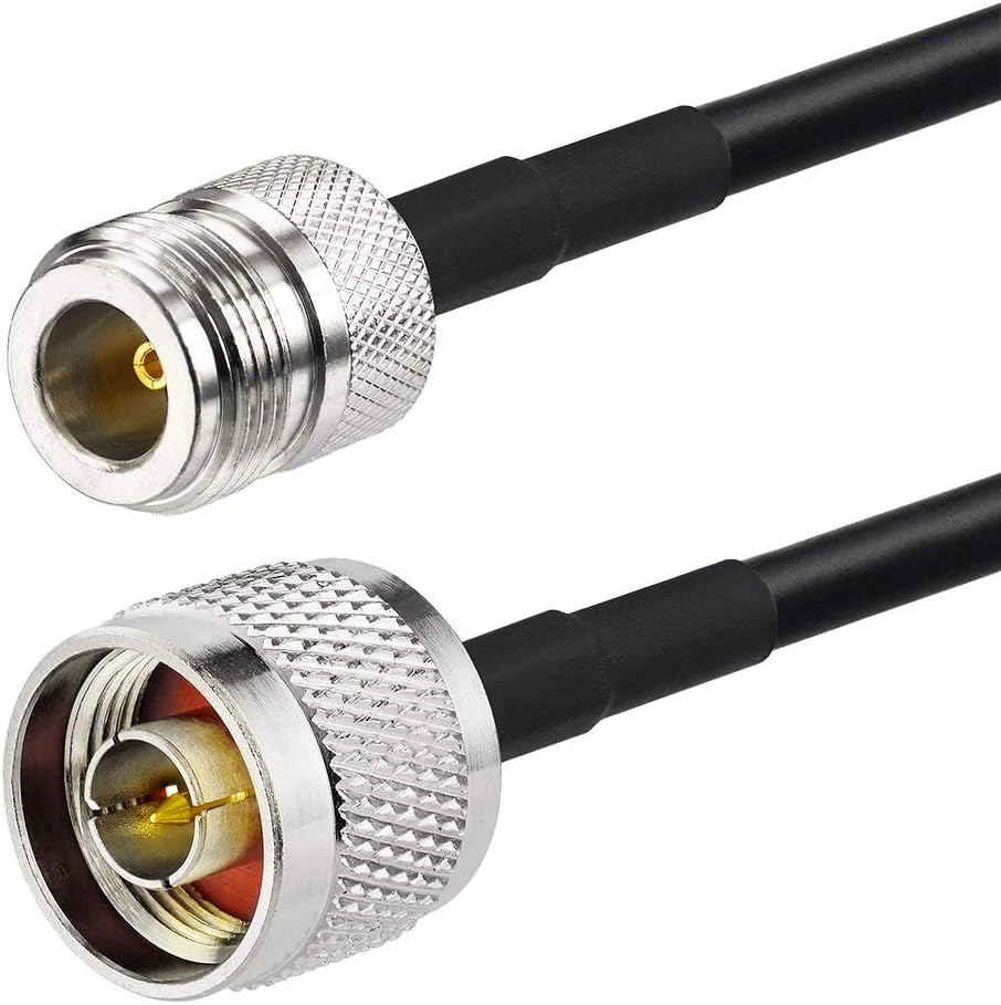 N Male to N Female RF Coaxial Cable 16.4ft with 2pcs Type N Male/Female Adapter Kit H4980