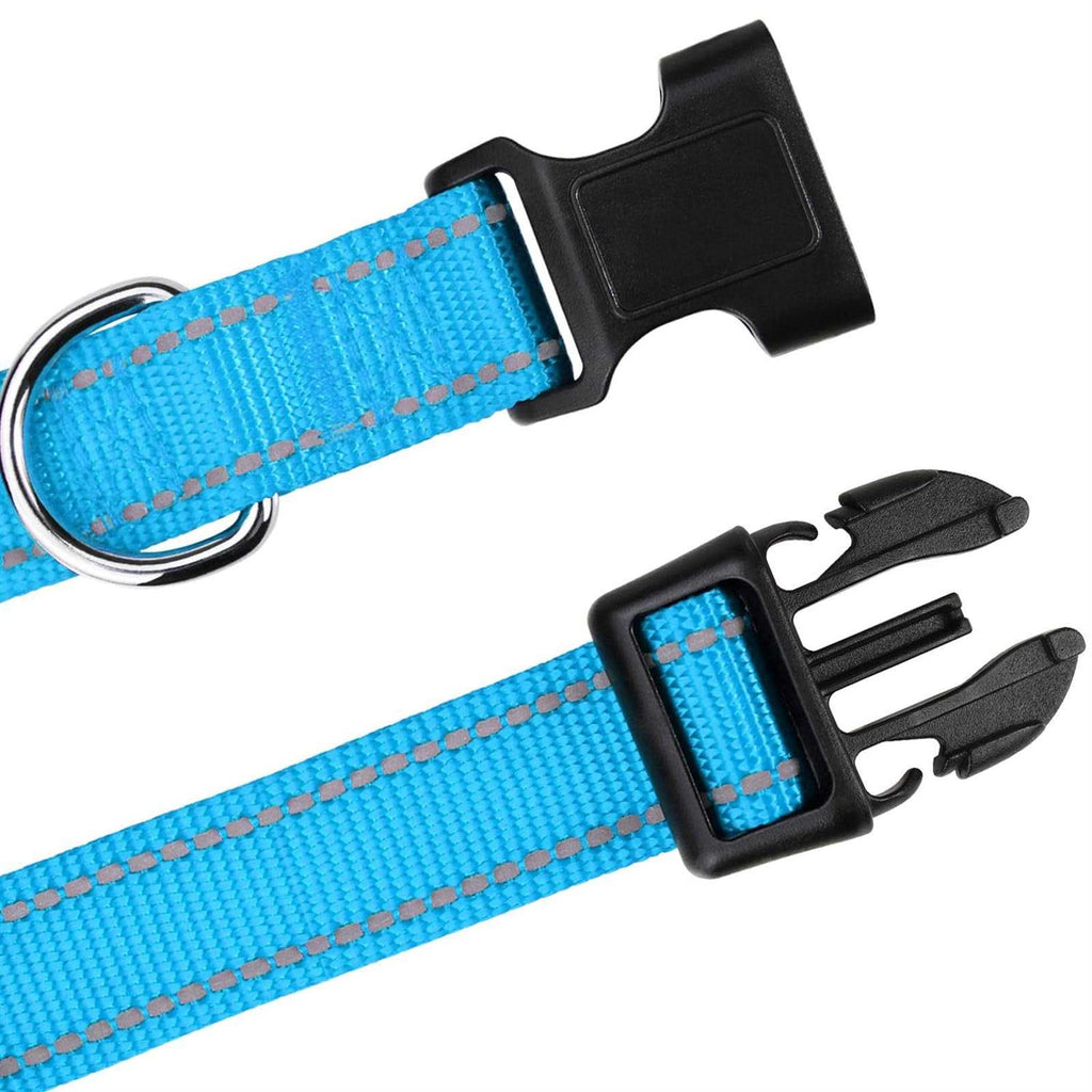 Reflective Nylon Adjustable Dog Collar with Quick Release Buckle F676
