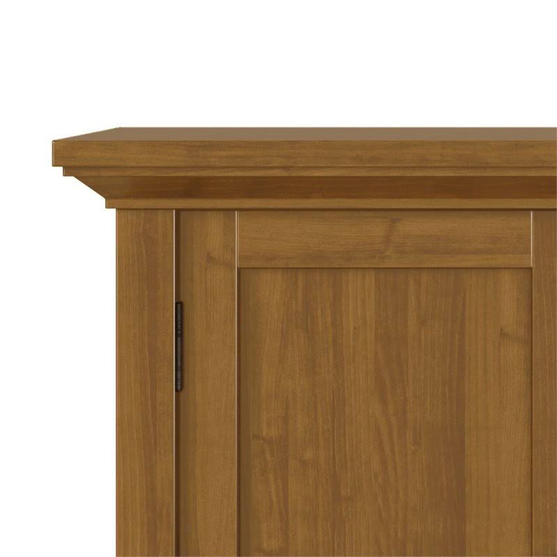 Solid Wood Low Storage Cabinet in Light Golden Brown L572