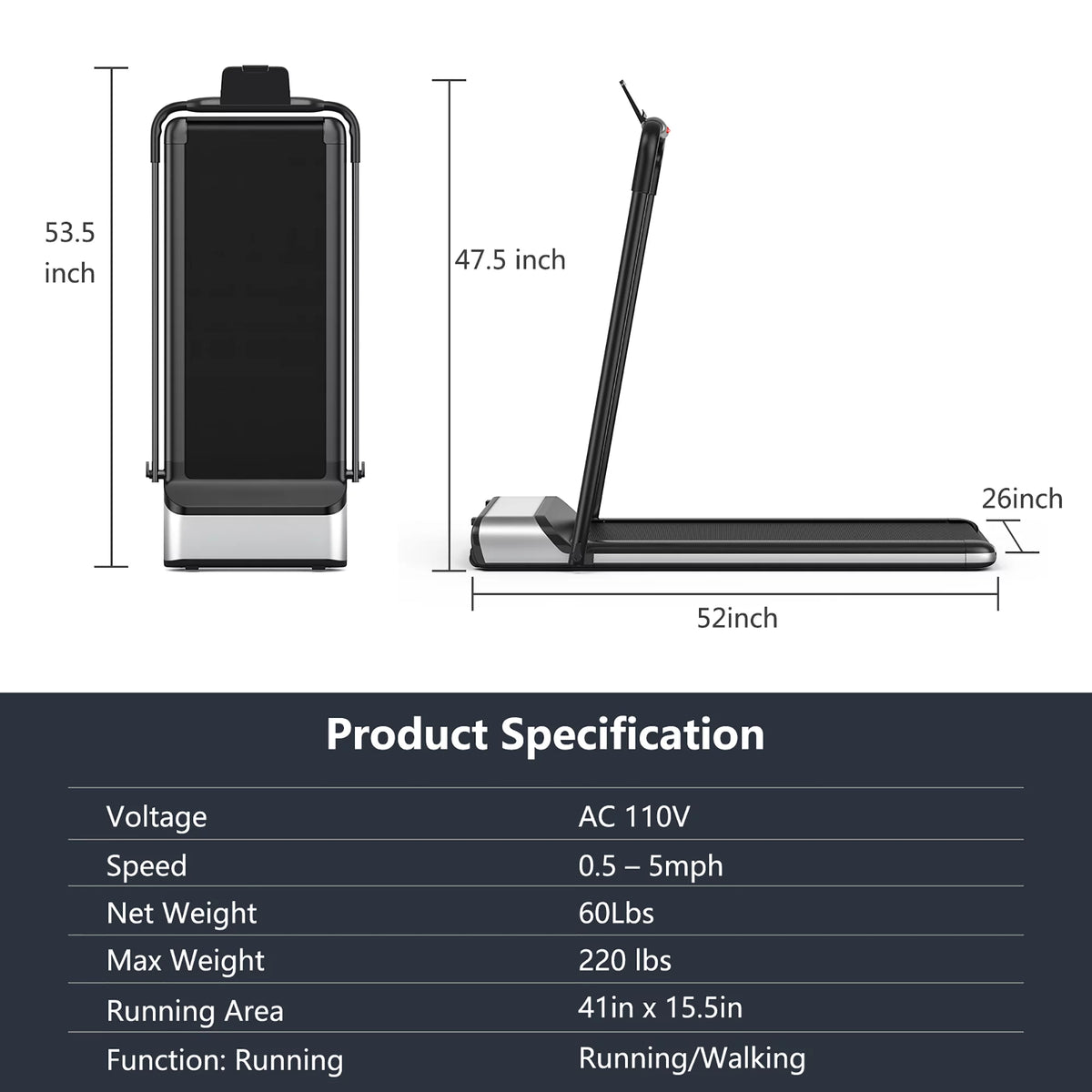 Ultra-Thin Folding Treadmill Q15844