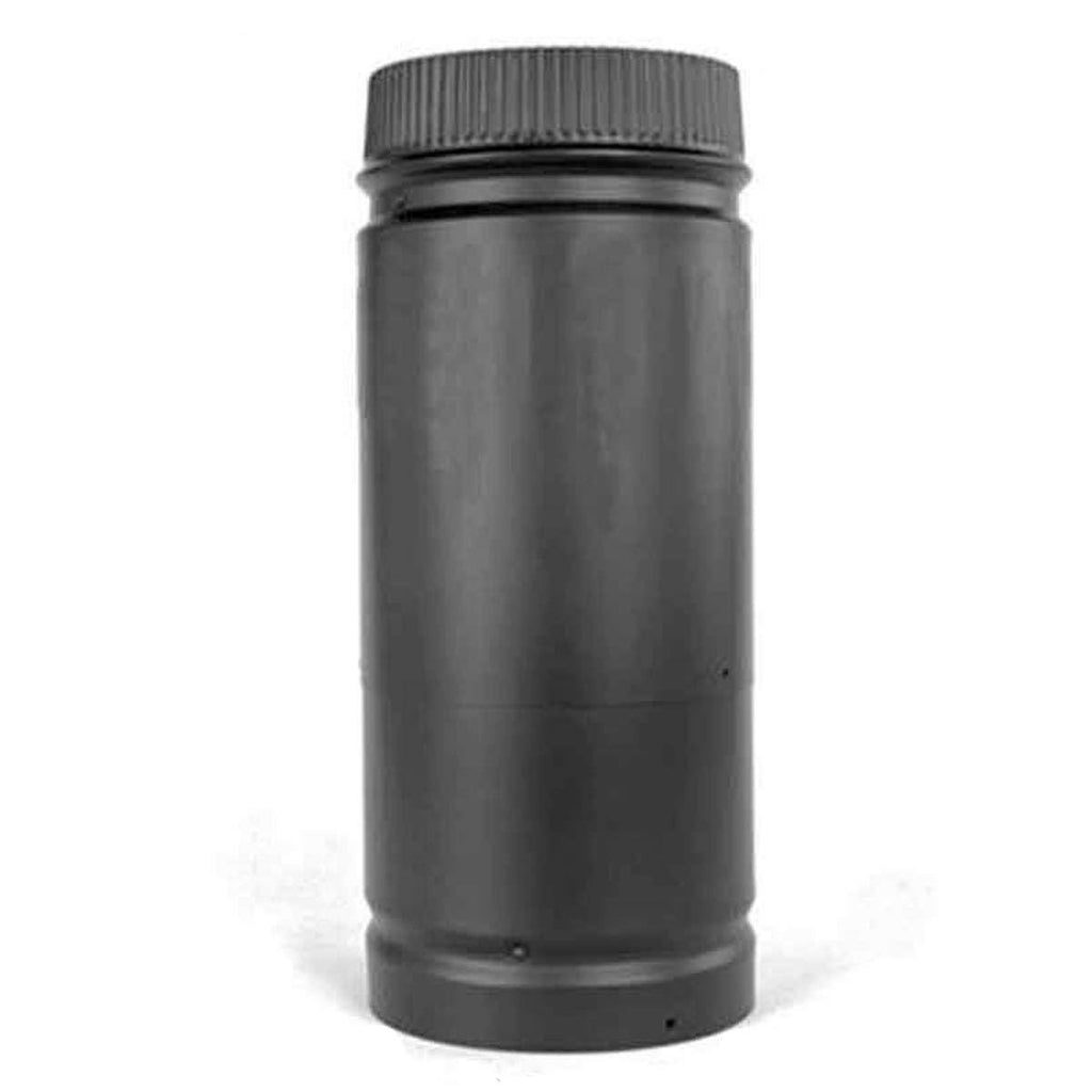 6'' to 18'' Telescoping Double Wall Black Stovepipe M5651