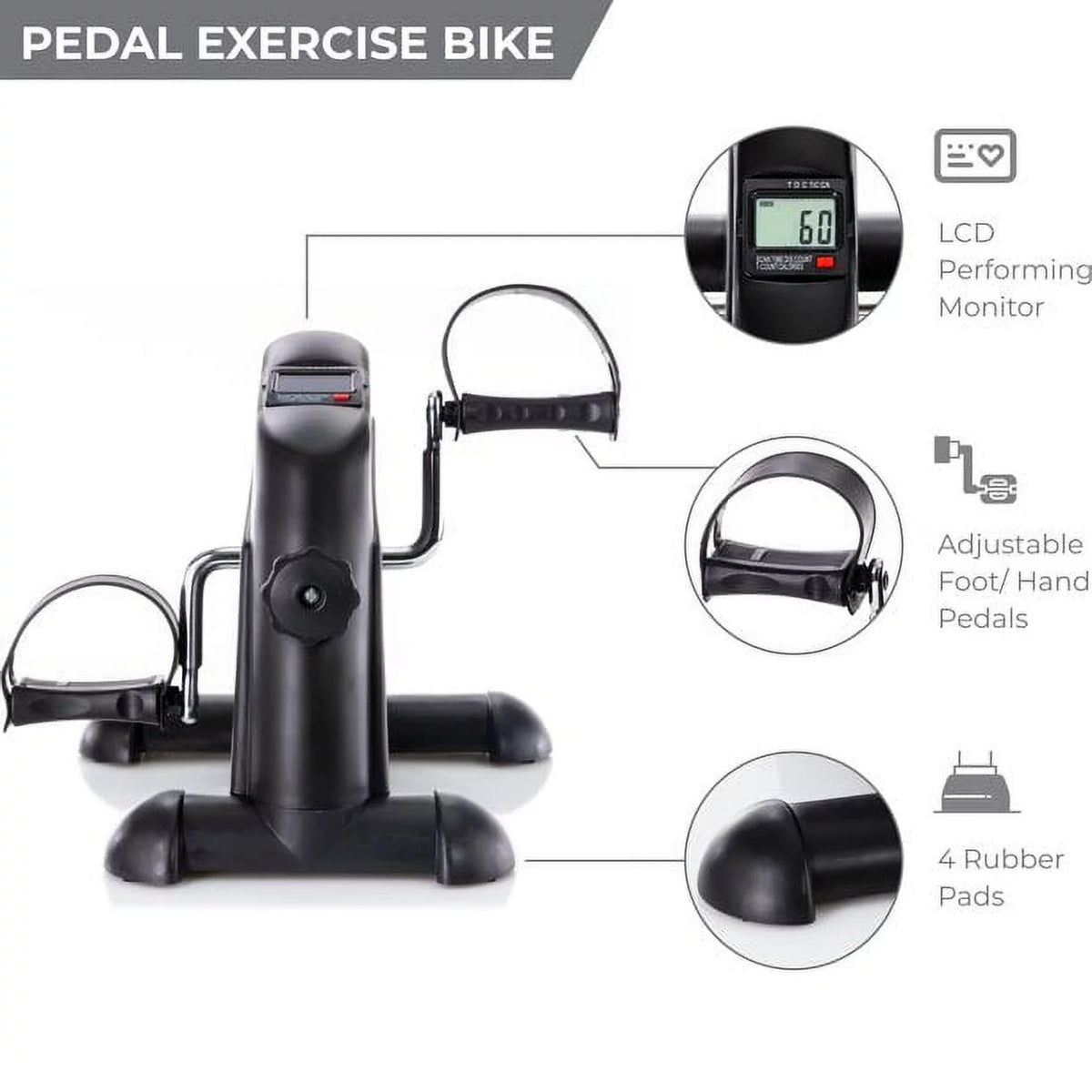 Mini Portable Pedal Exercise Bike with LCD Screen T542