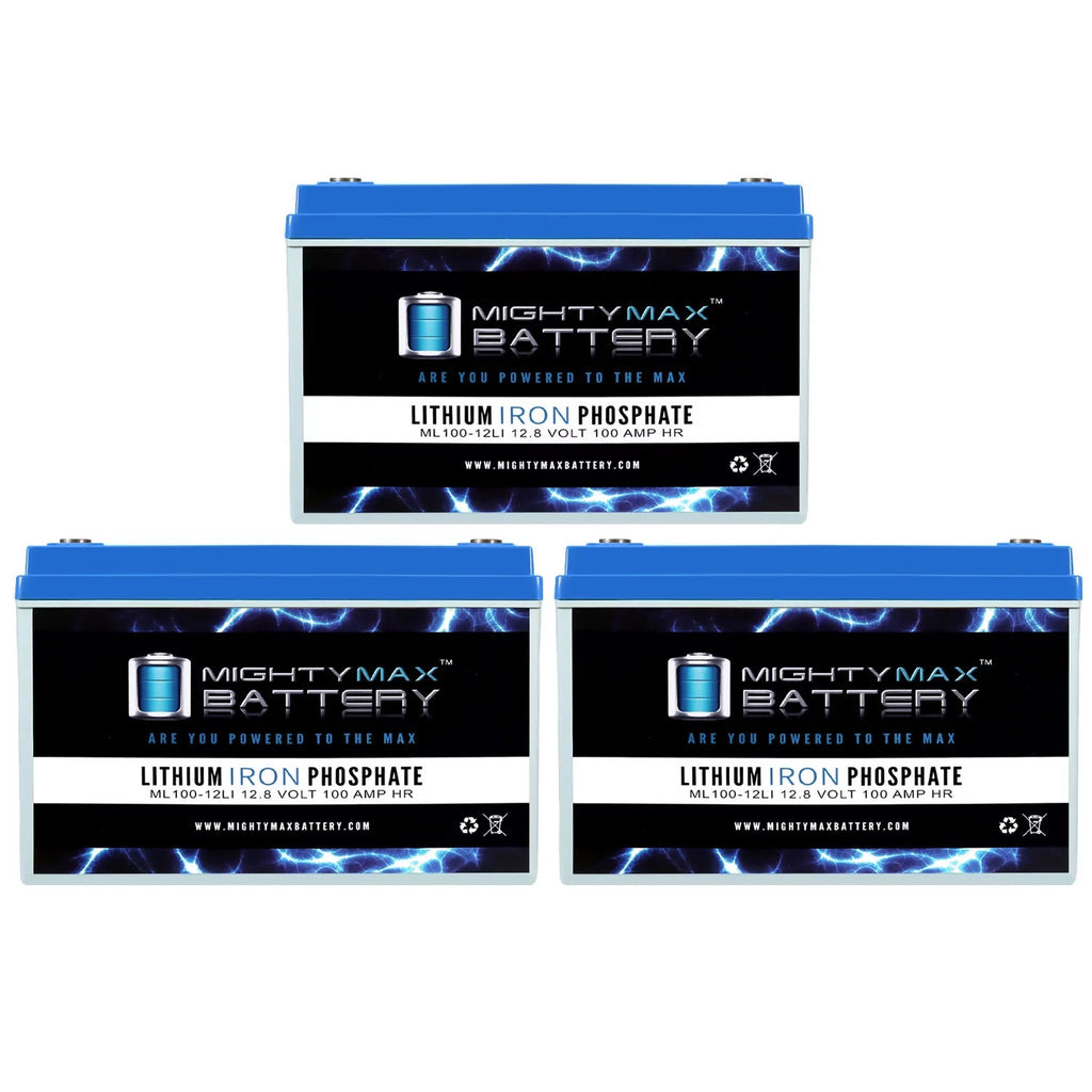 12V 100AH Lithium Replacement Battery 3 Pack I564628