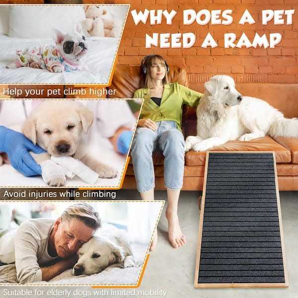 Folding Height Adjustable Non-slip Dog Ramp F4538