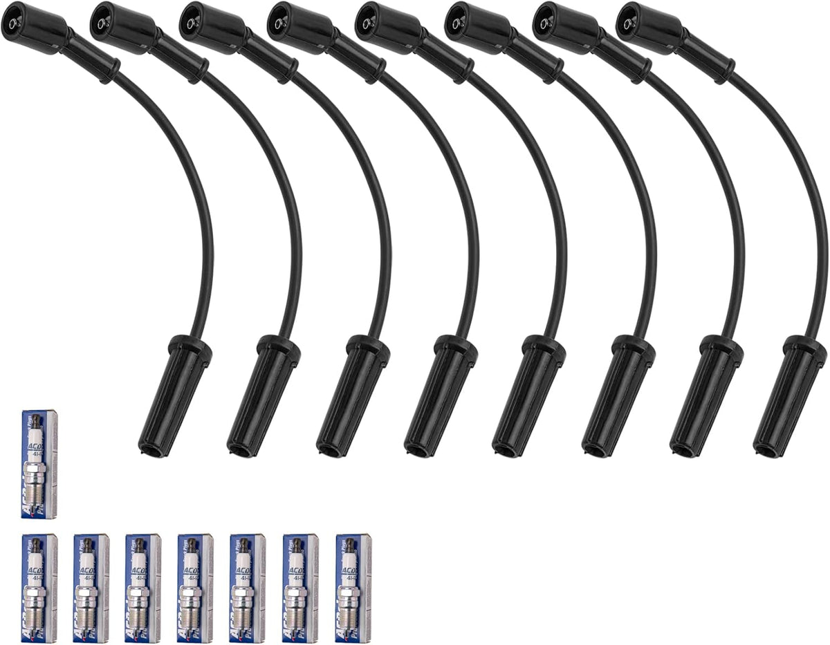8Pcs Spark Plug Wires Set for Cheverolet Silverado, Pack of 2 C379