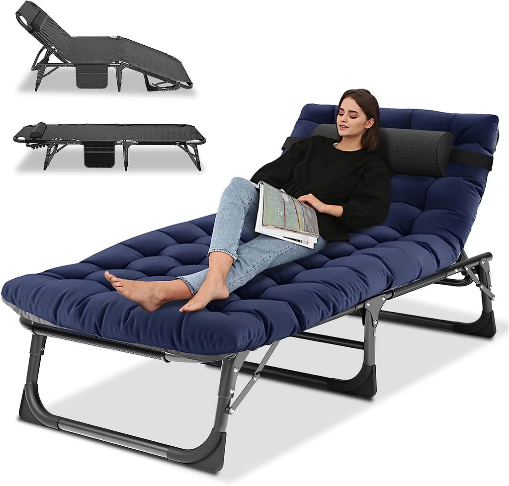 Folding Camping Cot with Cushion & Pillow B790