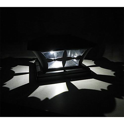 Black 4 Pack Solar LED Post Cap Light O671867