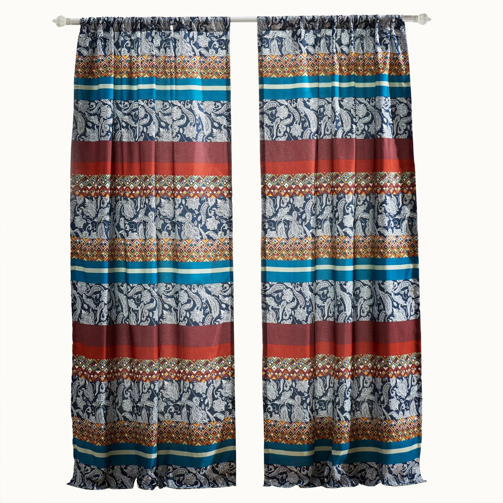 Boho Curtain Panels Set of 2 84x84 inches E74778