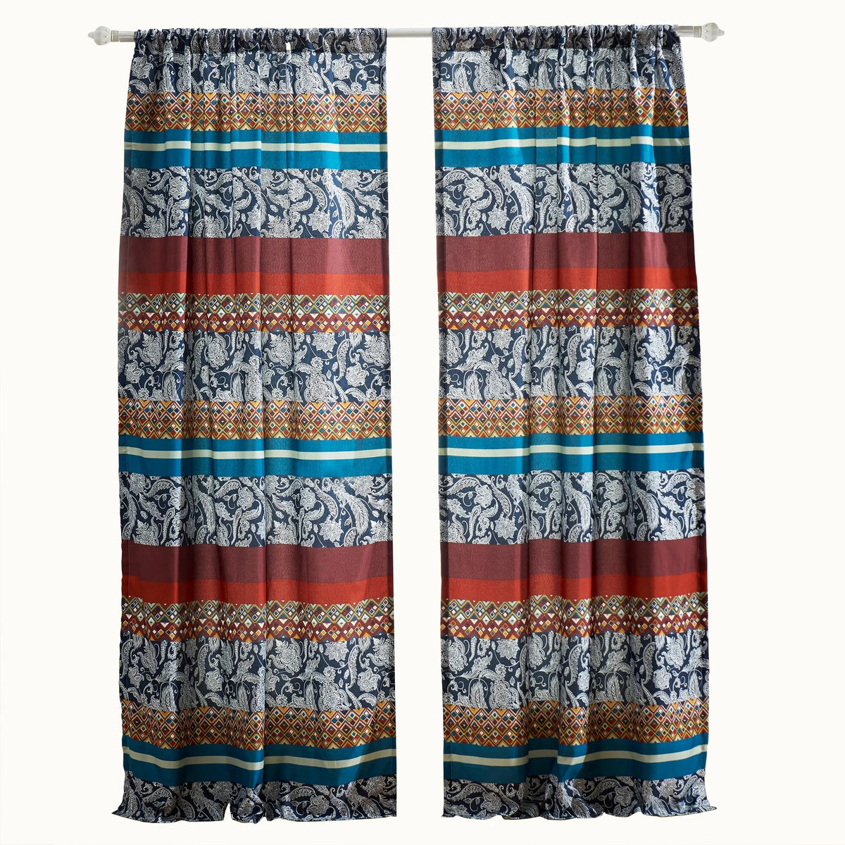 Boho Curtain Panels Set of 2 84x84 inches E74778