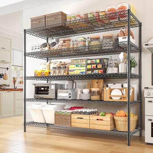 55.5" W 5 Tier Metal Shelving Unit W6133