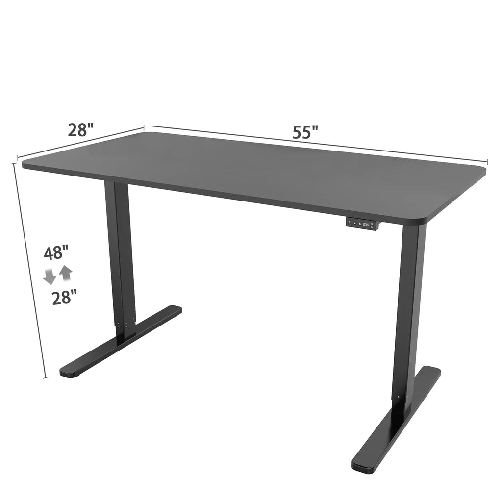 Height Adjustable Standing Desk 48" x 24" Black Z265