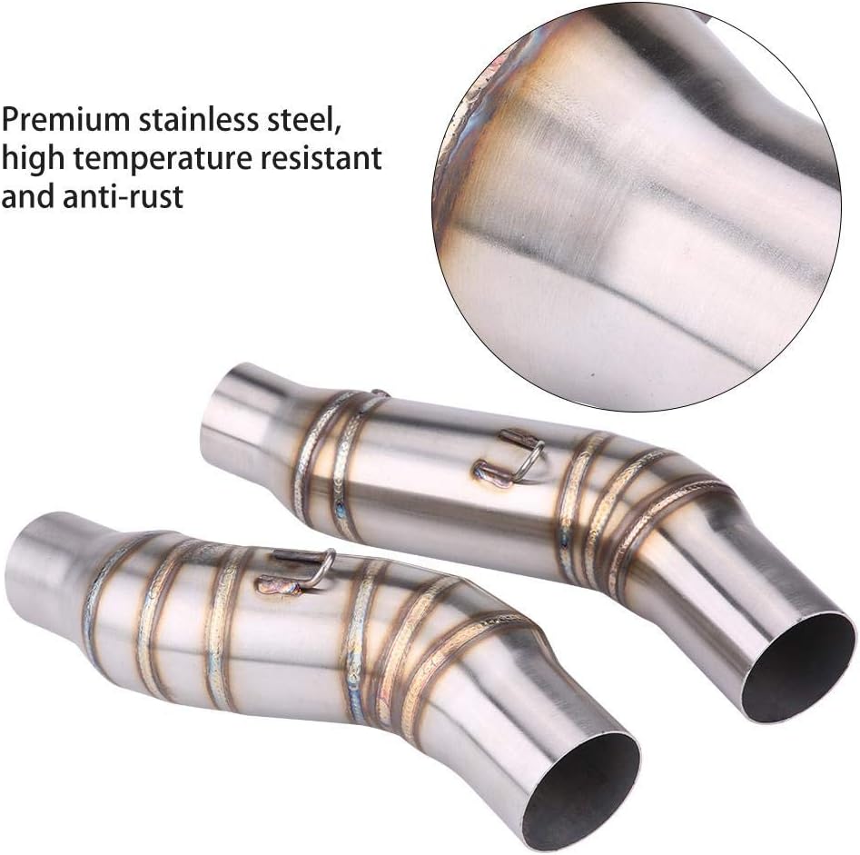 1 Pair 51mm Motorcycle Exhaust Mid-Pipe Link Pipe T988586