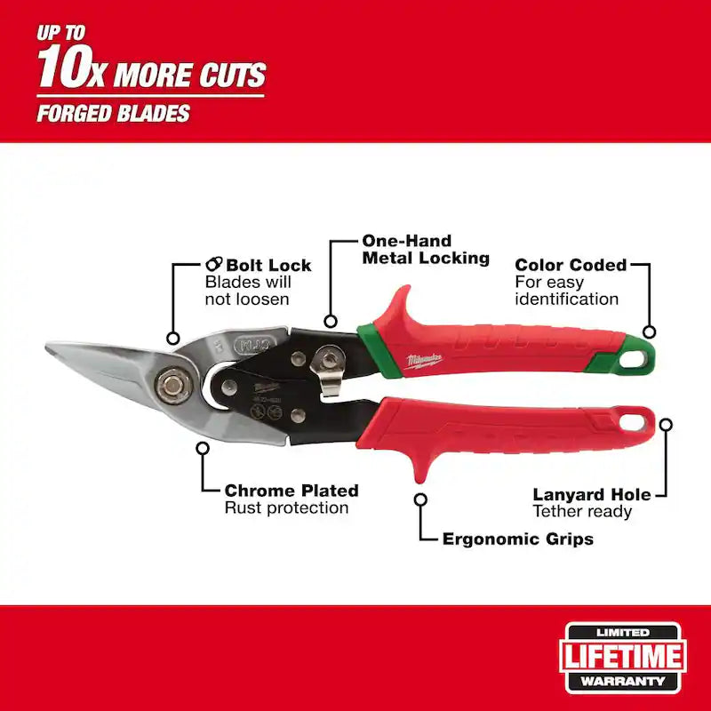 10 in. Right-Cut Aviation Snips A4803