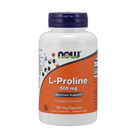 L-Proline 500mg Veg-Capsules 120-Count Pack of 2 U84197