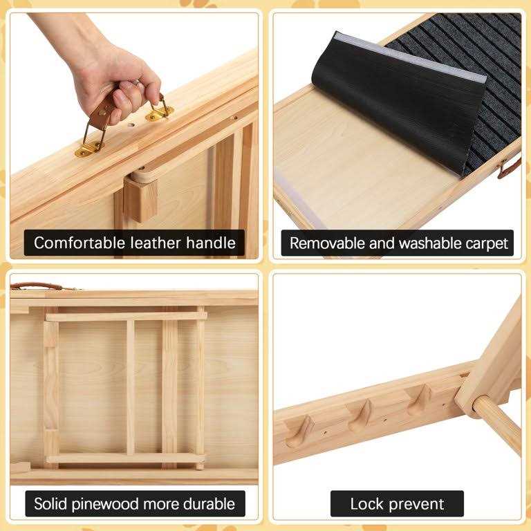 Folding Height Adjustable Non-slip Dog Ramp F4538
